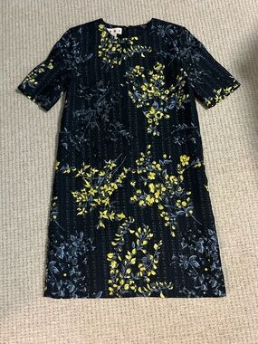 Marni Black yellow & Gray floral Blooms dress size 36